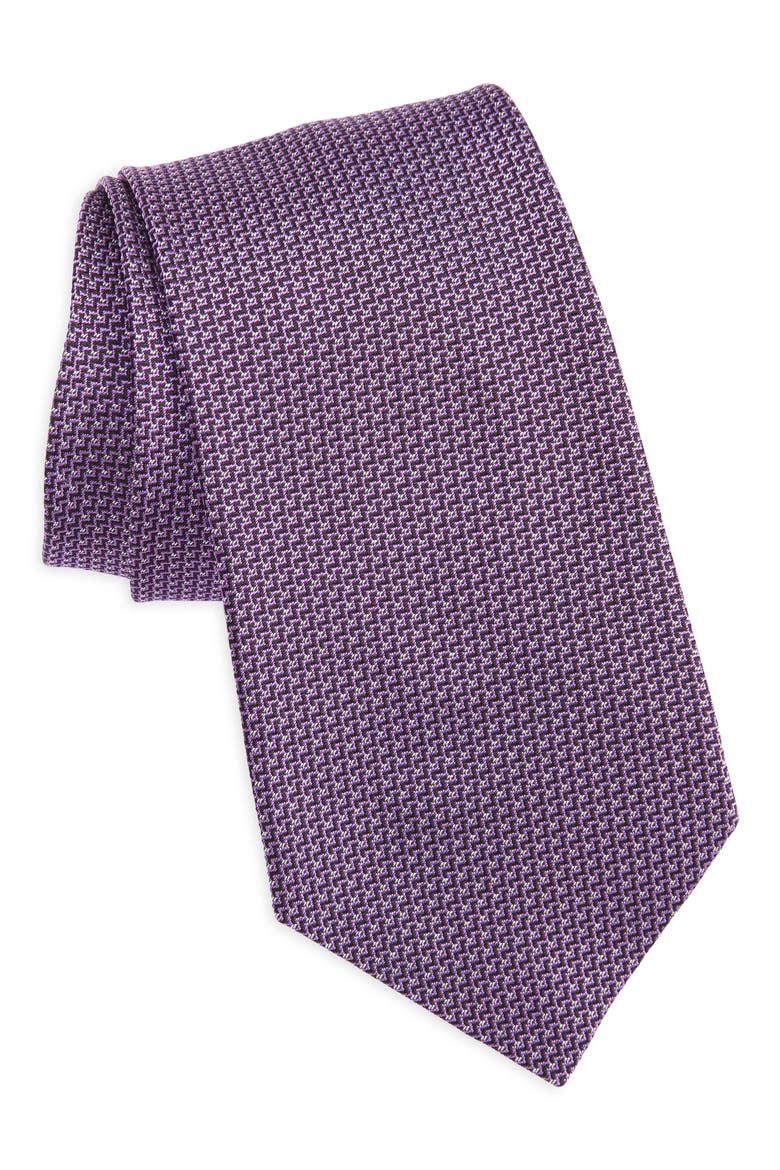 Bond St. Solid Silk Tie, Main, color, PINK