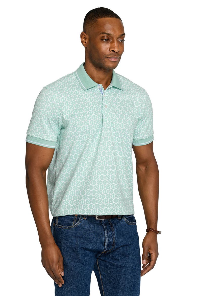 Slim Fit Tennis Ball Polo Short Sleeve Shirt, Alternate, color, JADE