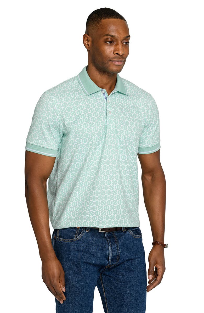 CONSTRUCT Slim Fit Tennis Ball Polo Short Sleeve Shirt, Alternate, color, Jade
