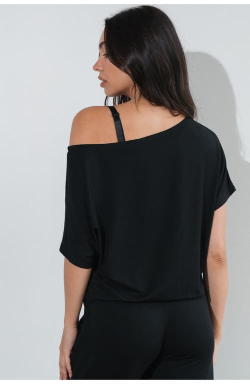 Vitality Vital Off Shoulder Tee In Black
