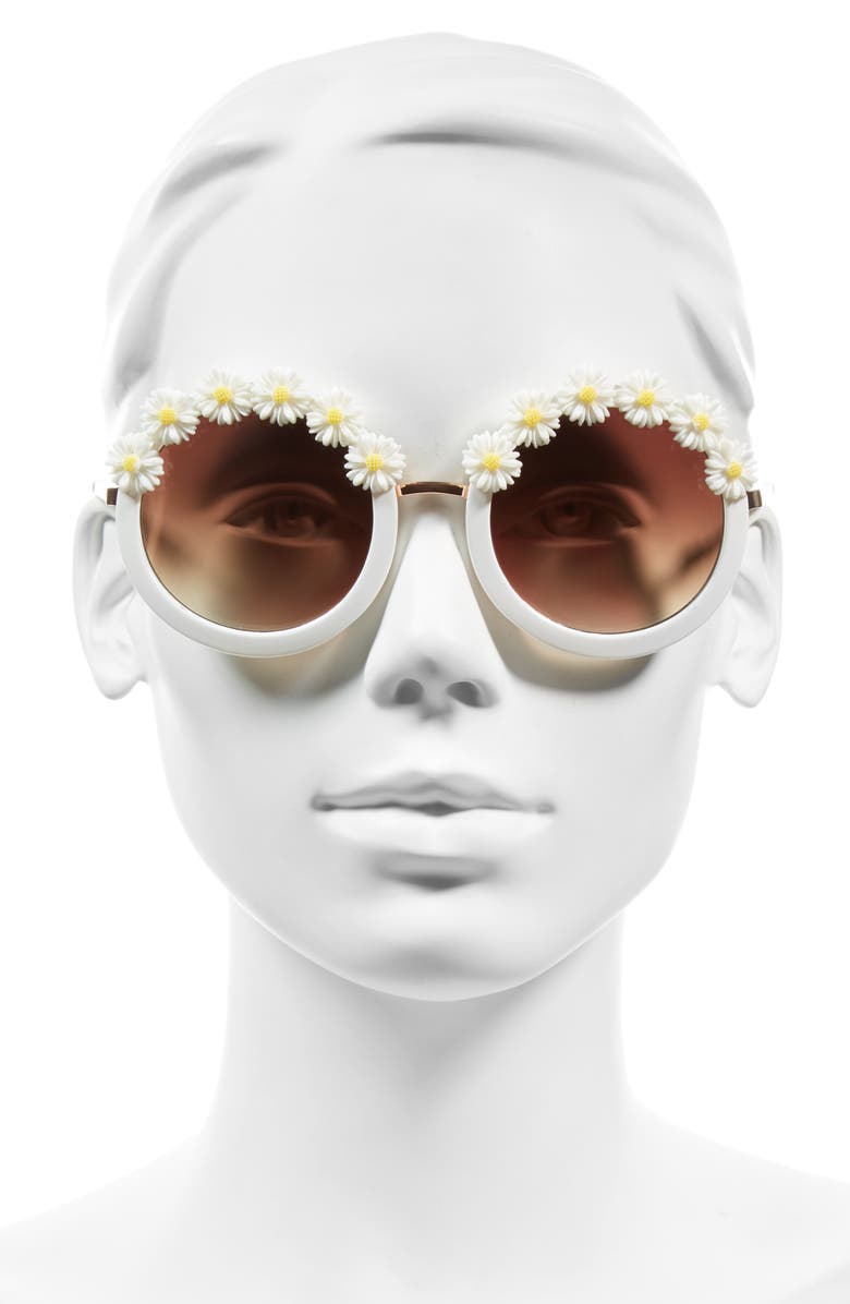 Circus NY by Sam Edelman Circus by Sam Edelman 52mm Round Sunglasses, Alternate, color,