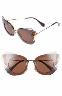 Miu Miu 63mm Layered Butterfly Sunglasses
