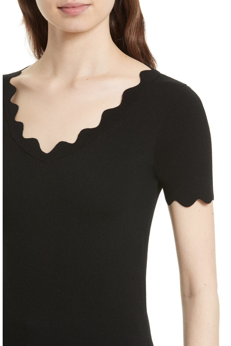 Scallop Top, Alternate, color, BLACK