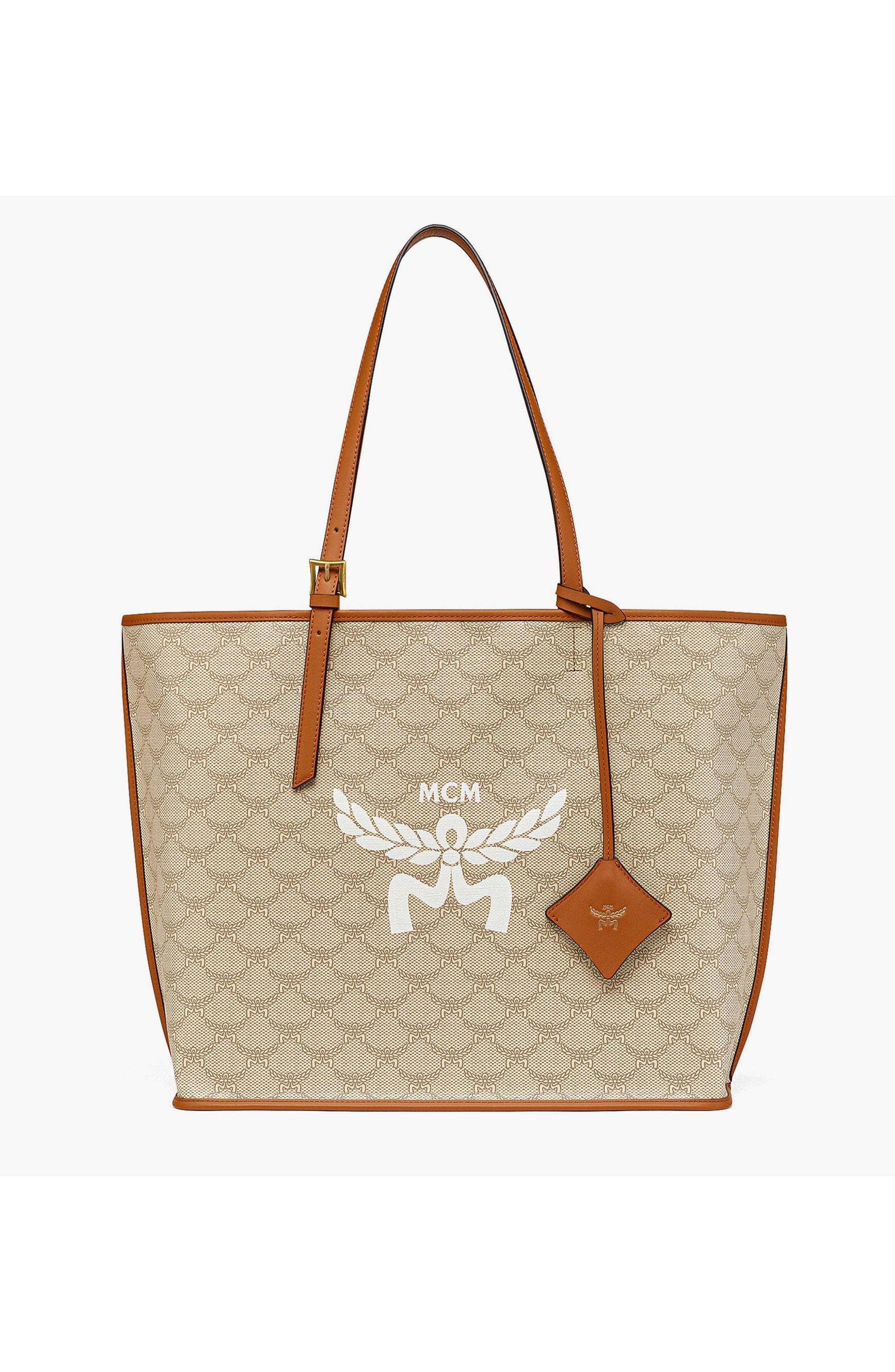 MCM Himmel Shopper in Lauretos, Main, color, Oatmeal