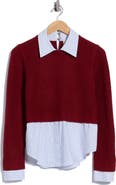 Cinq à Sept Amadea Wool Blend Prestyled Pullover Sweater