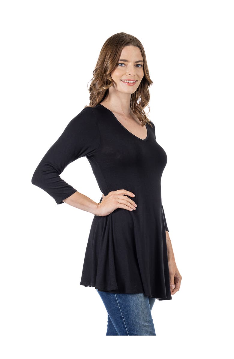 24seven Comfort Apparel V-Neck Sleeveless Maxi Dress with Belt, Alternate, color, Black