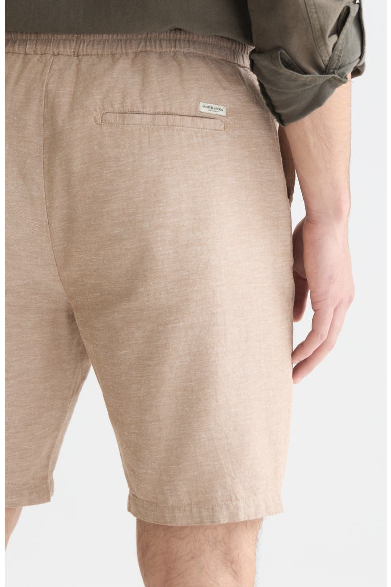 Regular Fit Cotton & Linen Chino Shorts, Alternate, color, AMPHORA