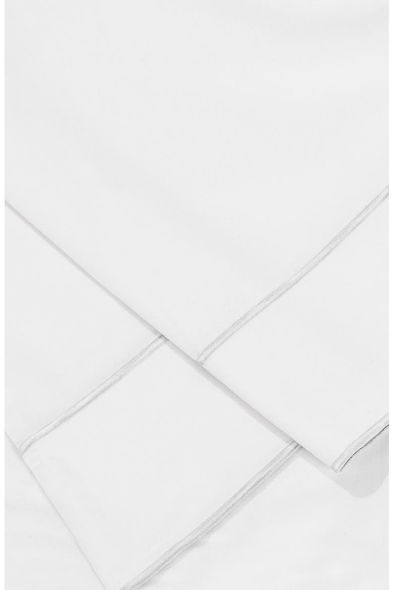 Framed Embroidered Duvet & Sham Set, Alternate, color, WHITE/ WHITE