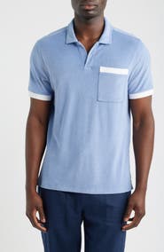 Mack Weldon Johnny Collar Terry Cloth Pocket Polo