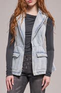 AZALEA WANG Ryn Denim Peplum Vest