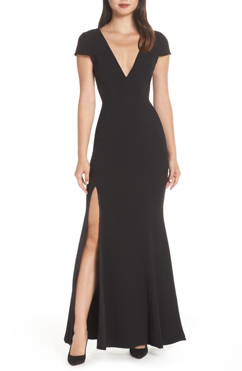 Karla V-Neck Trumpet Gown