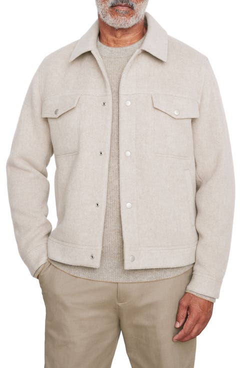 Wool Blend Trucker Jacket