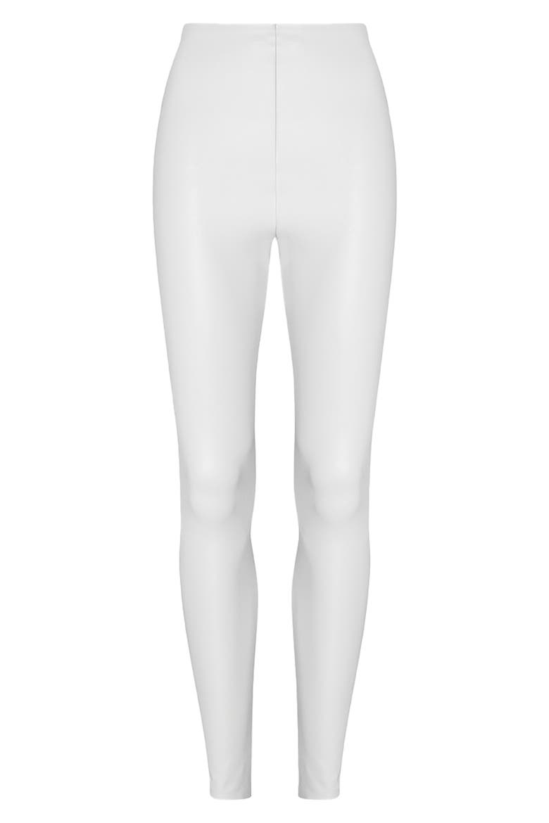 Faux Leather Legging, Alternate, color, WHITE