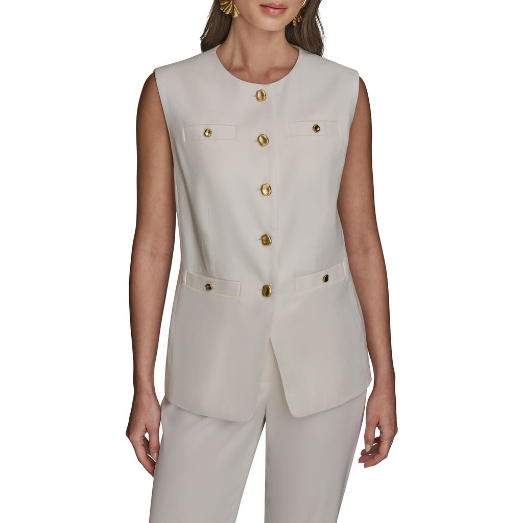 Shop Donna Karan New York Linen Blend Vest