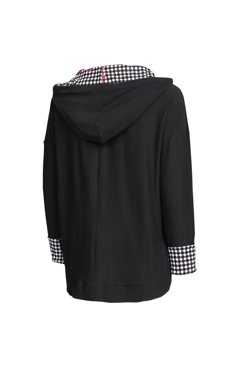 CONCEPTS SPORT Women's Concepts Sport Black Alabama Crimson Tide Fairway Houndstooth Pullover Hoodie, Alternate, color,