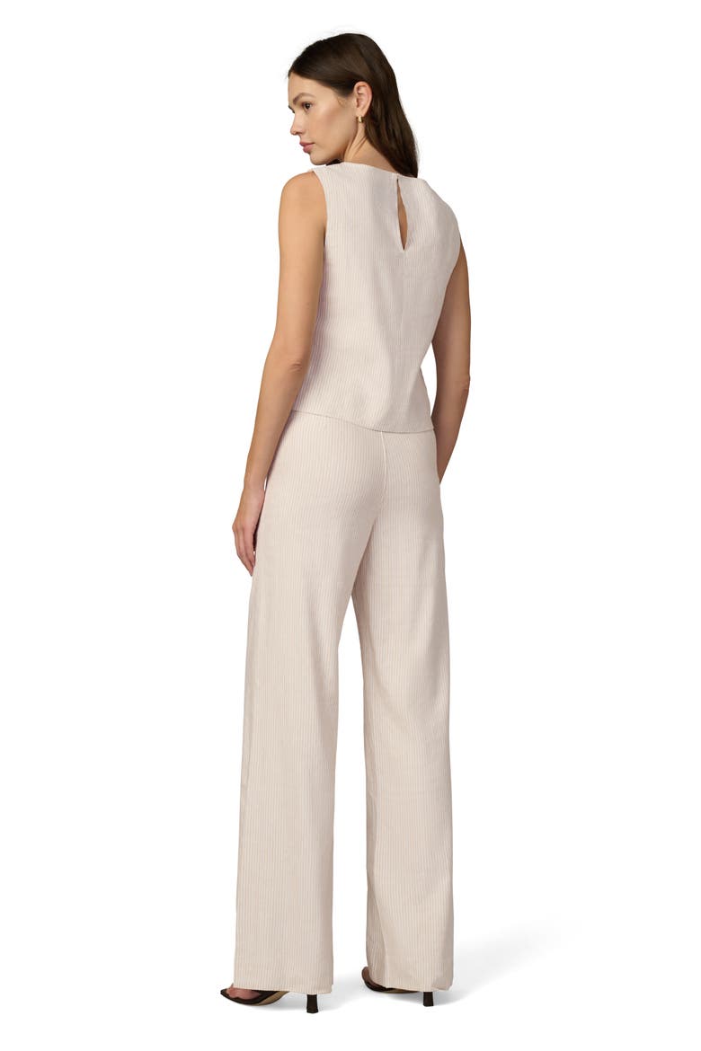 The Clean Stripe Wide Leg Linen Blend Pants, Alternate, color, MIRCO STRIPE