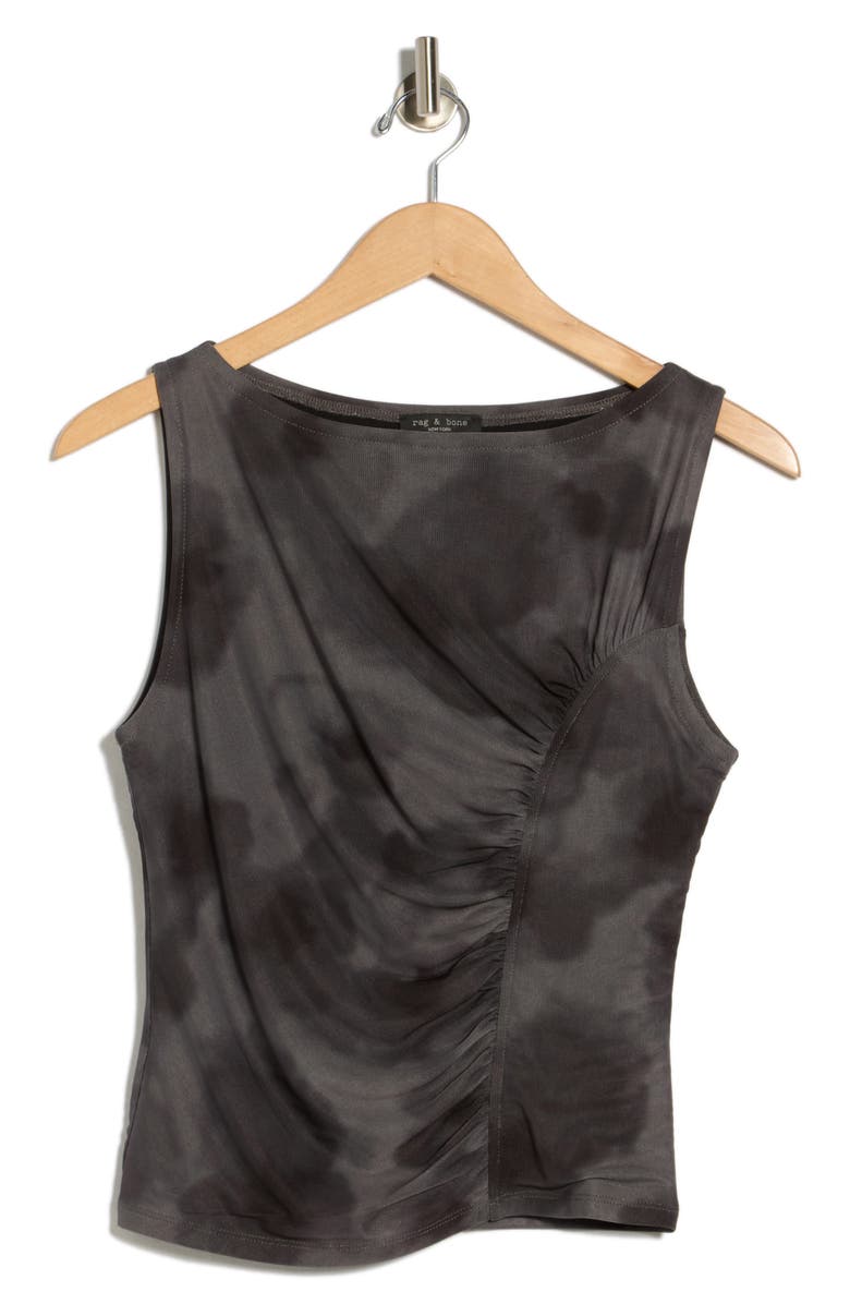rag & bone Sliced Mesh Tank, Alternate, color, Dark Grey