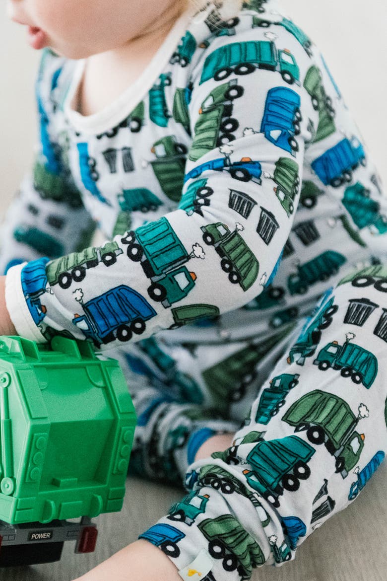 Long Sleeve Pajama Set - Garbage Trucks, Alternate, color, Garbage Trucks