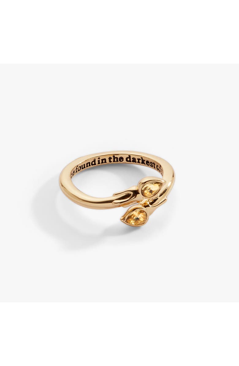 Alex and Ani Harry Potter Great Hall Candle Wrap Ring, Alternate, color, Gold