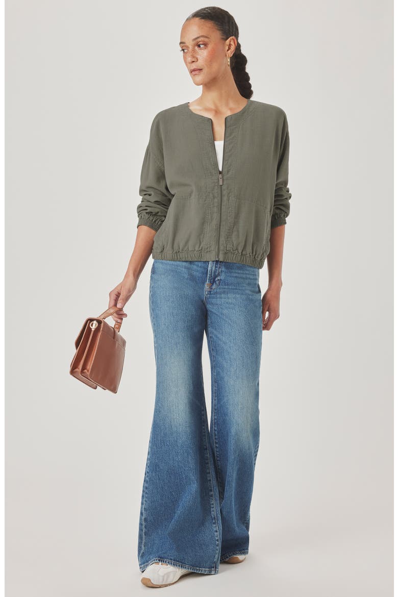 Clea Bomber Jacket, Alternate, color, SOFT GREEN