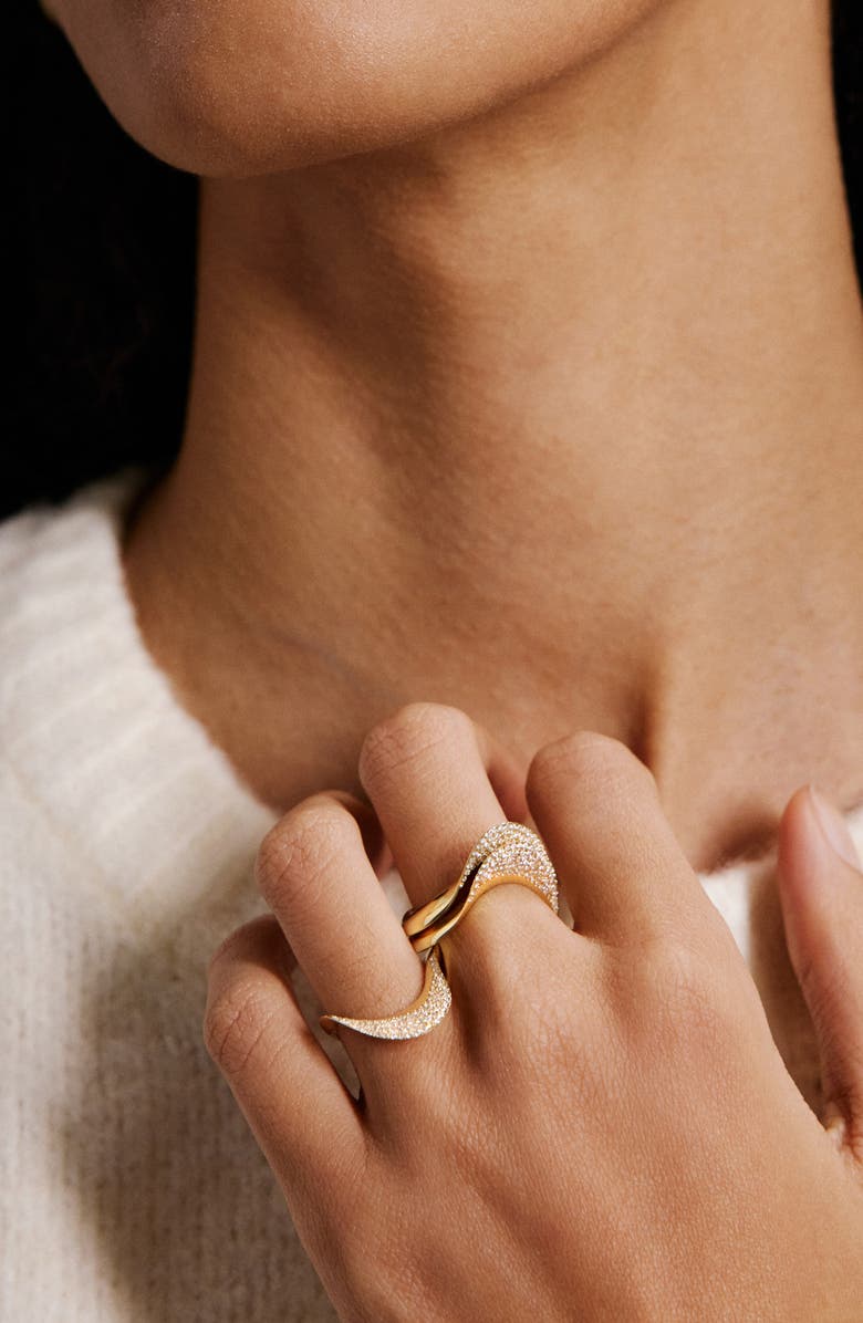 Kloto Blend Pavé Diamond Ring, Alternate, color, Gold