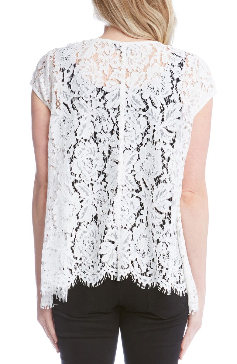 Karen Kane Lace High/Low Top, Alternate, color, 