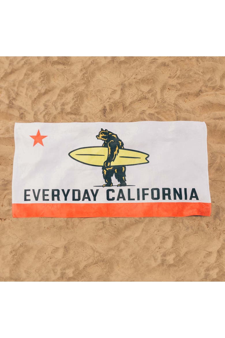 Brutus Flag Beach Towel, Alternate, color, White / Red / Yellow