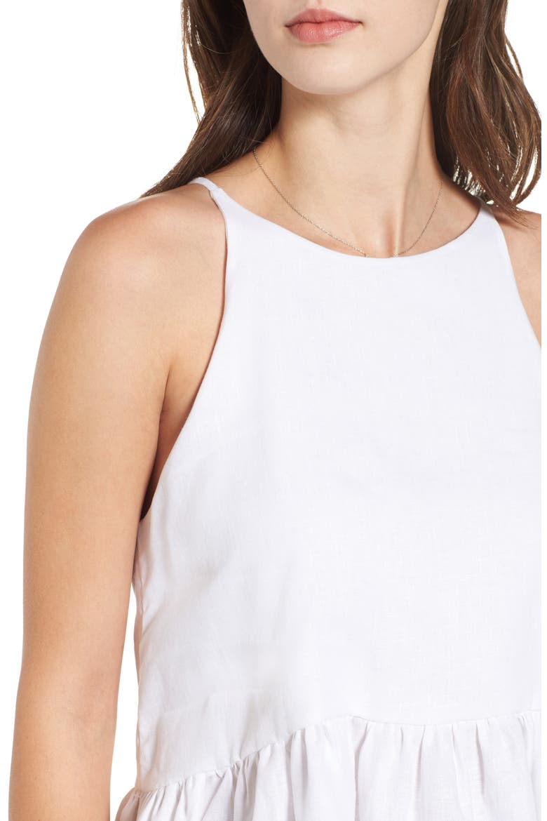 Peplum Top, Alternate, color, WHITE
