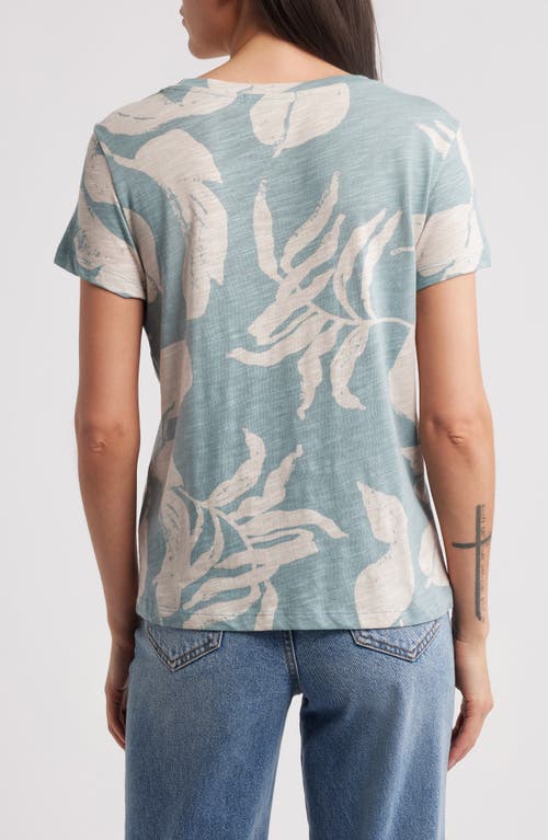 Sanctuary The Perfect Geo Print Cotton Blend Knit Top In Greener Pa