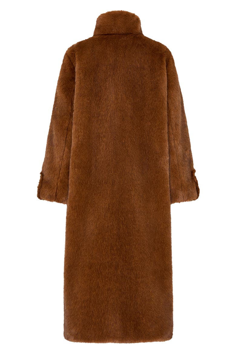 Gia Faux Fur Coat, Alternate, color, CAMEL