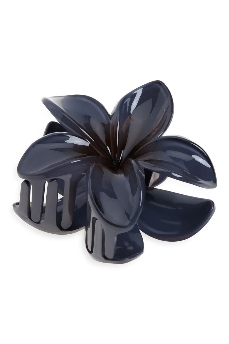 Plumeria Claw Clip, Main, color, GREY