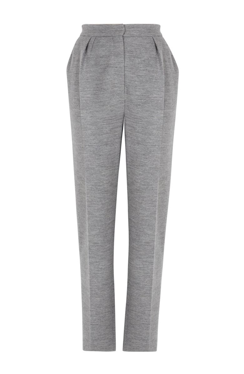 Balmain Tailored Cotton Knit Trousers, Alternate, color, Grey