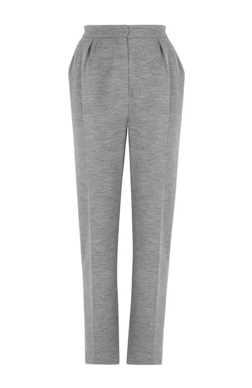 Balmain Tailored Cotton Knit Trousers In Gray