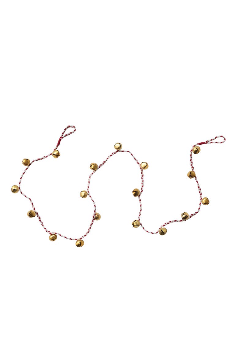 Jingle Bell Garland with Braided Cotton Cord, Main, color, Multicolor