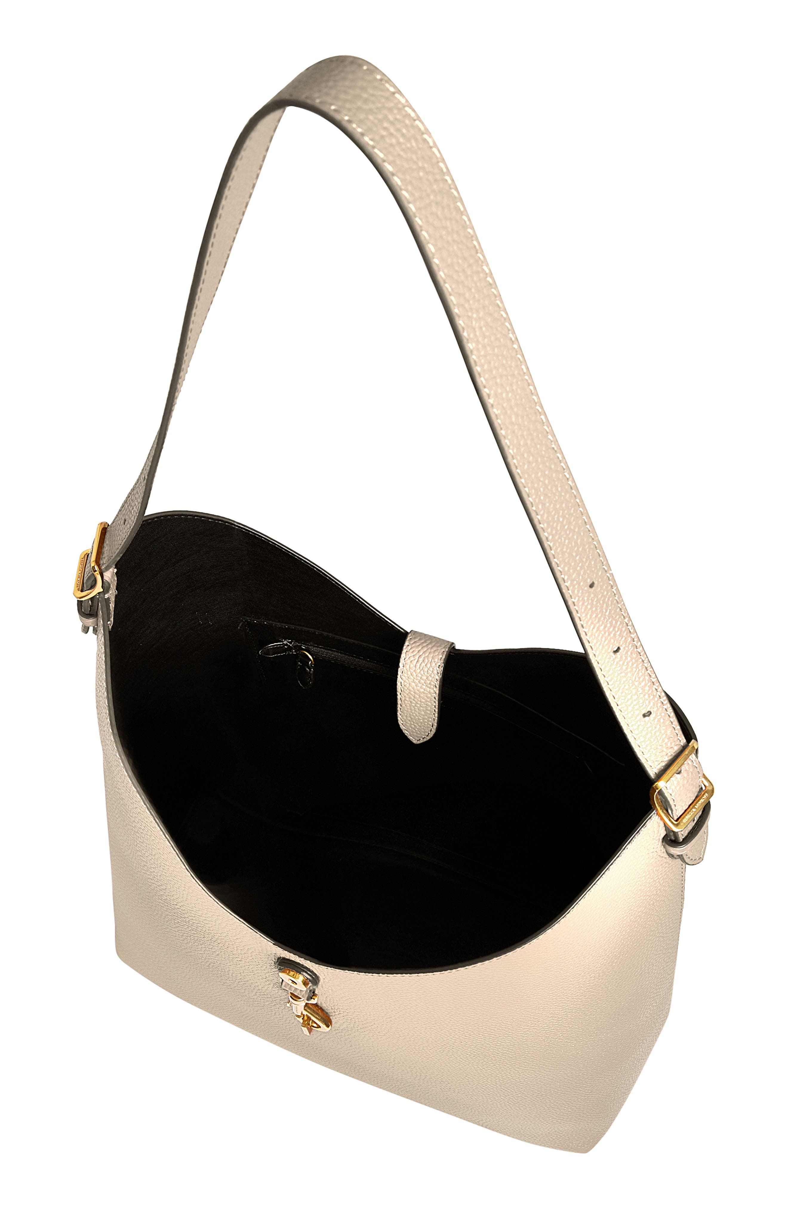 Rebecca Minkoff Megan Leather Hobo Bag, Alternate, color, Stone