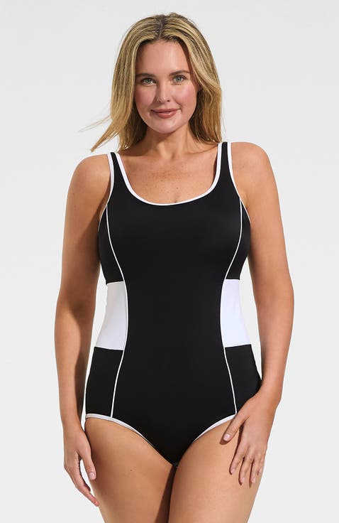Tugless Low Leg One Piece Swimsuit