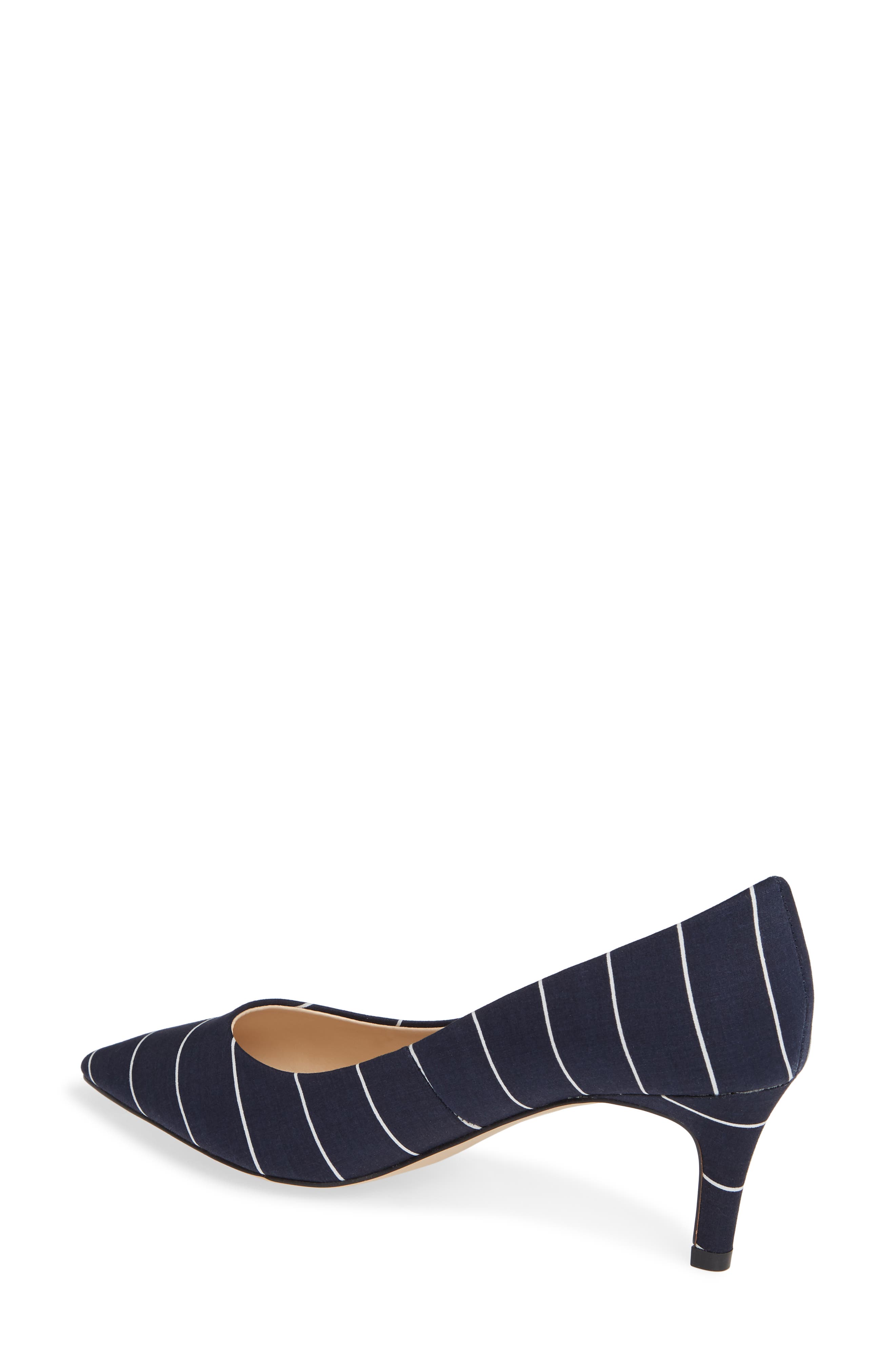 Hit Pan Pump, Alternate, color, NAVY STRIPE FABRIC