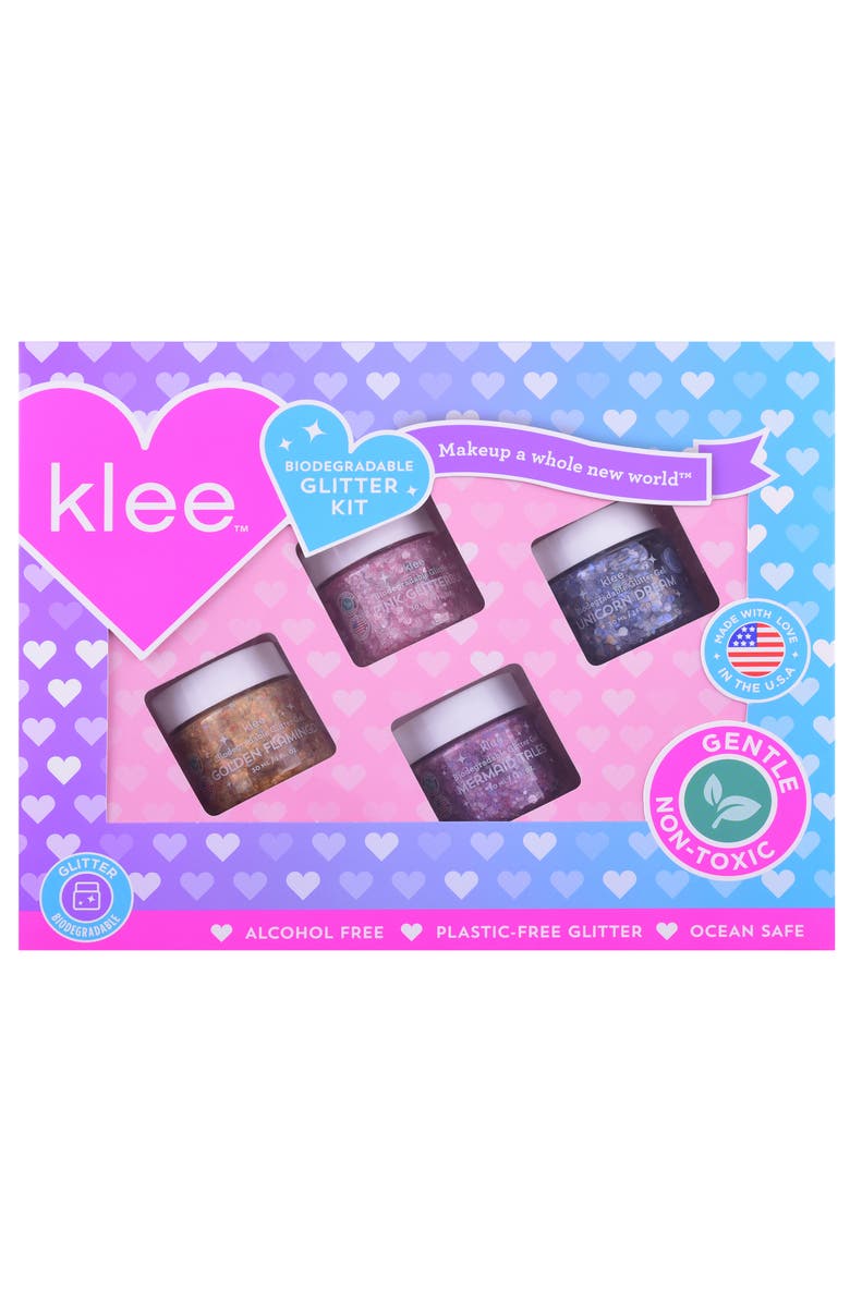 Klee Naturals Mermaid Paradise - Kids' Bio-Glitter Gel 4-PC Set, Alternate, color, Multi
