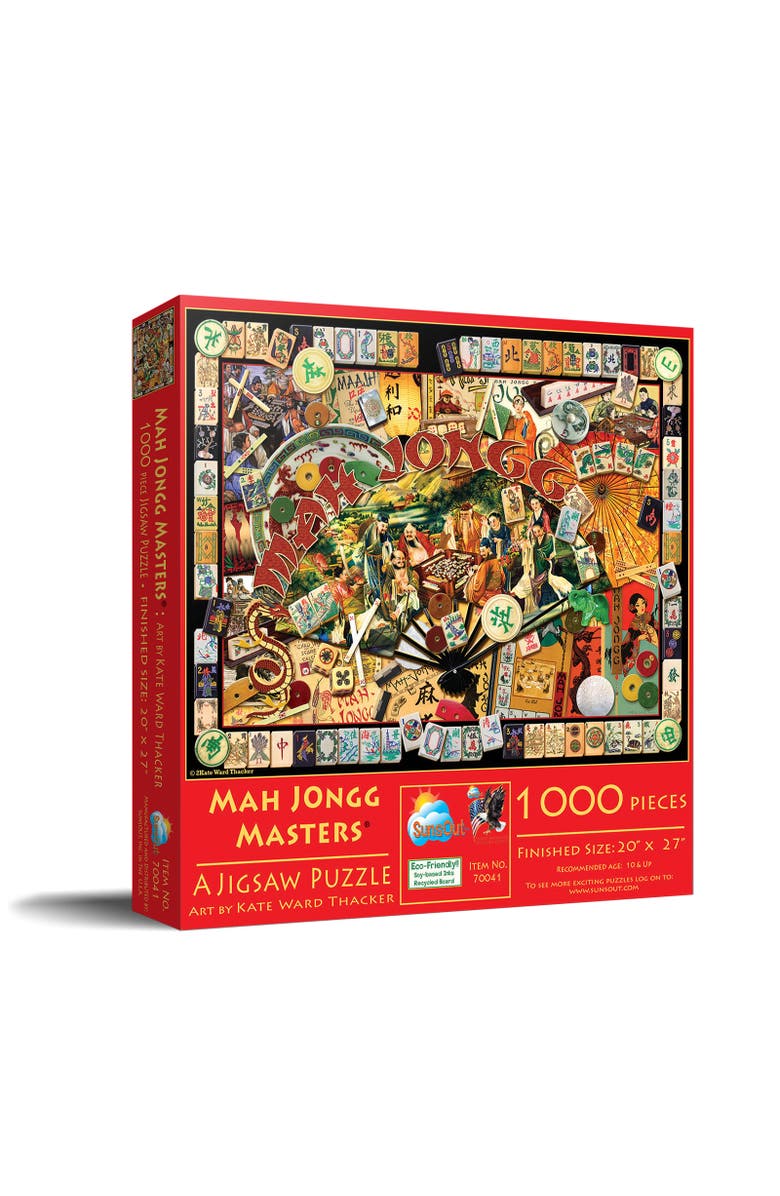Sunsout Mah Jongg Masters 1000 piece Jigsaw Puzzle for Adults, Main, color, Multicolor