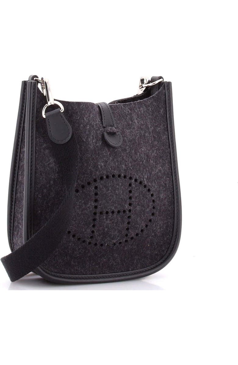 Pre-Owned Hermes Evelyne Bag Gen III Felt TPM, Alternate, color, Noir