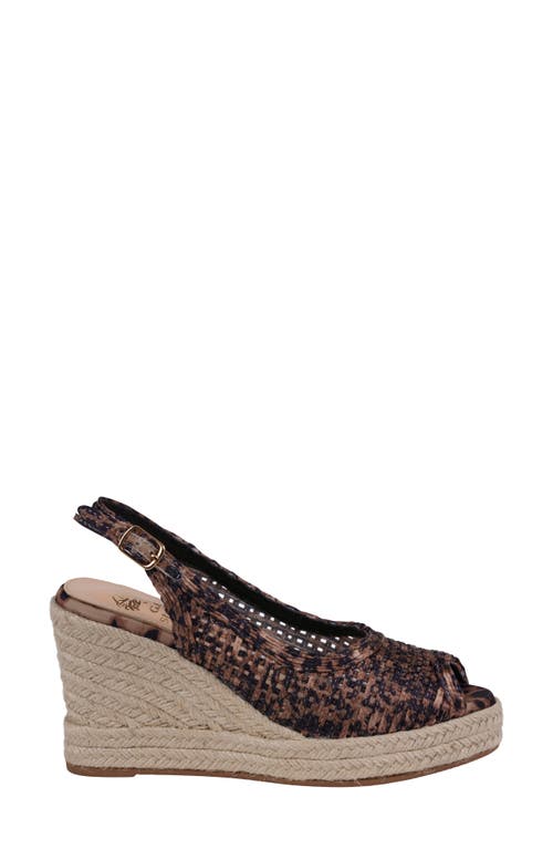Gc Shoes Amira Slingback Espadrille Wedge Sandal In Leopard