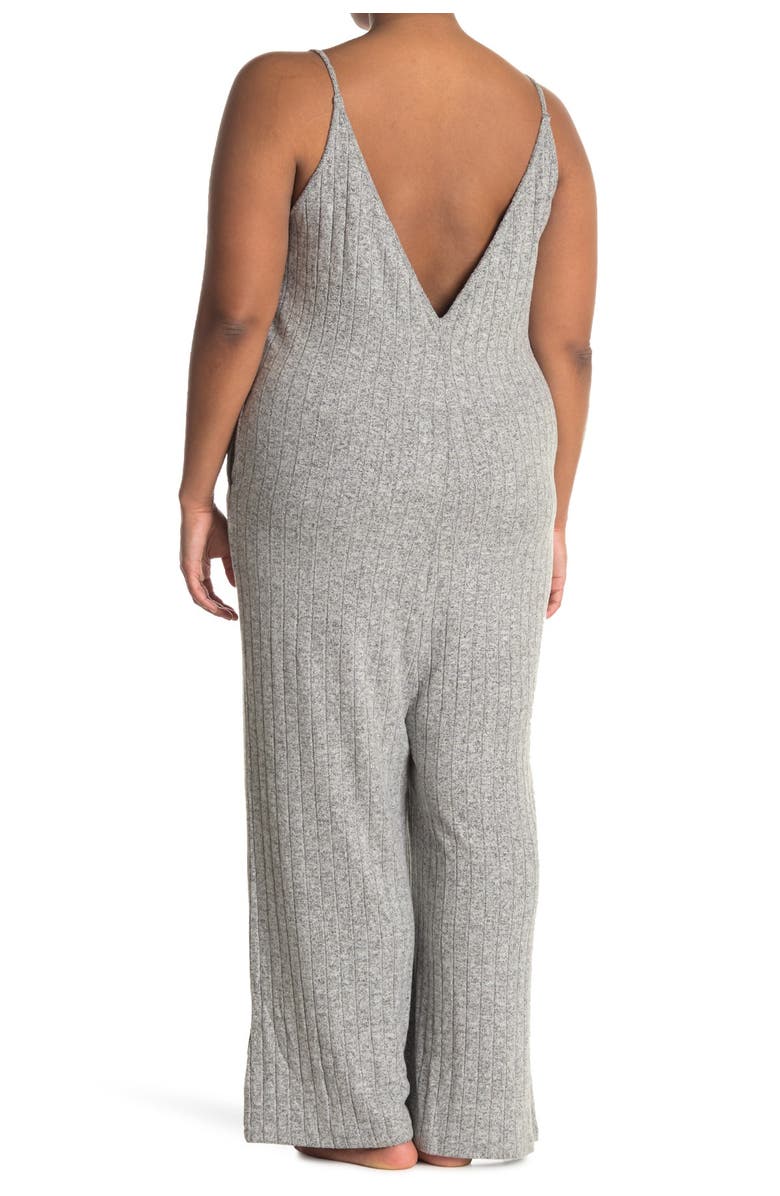 Aegean Apparel Weekend Ribbed Fleece Lounge Jumpsuit, Alternate, color, 