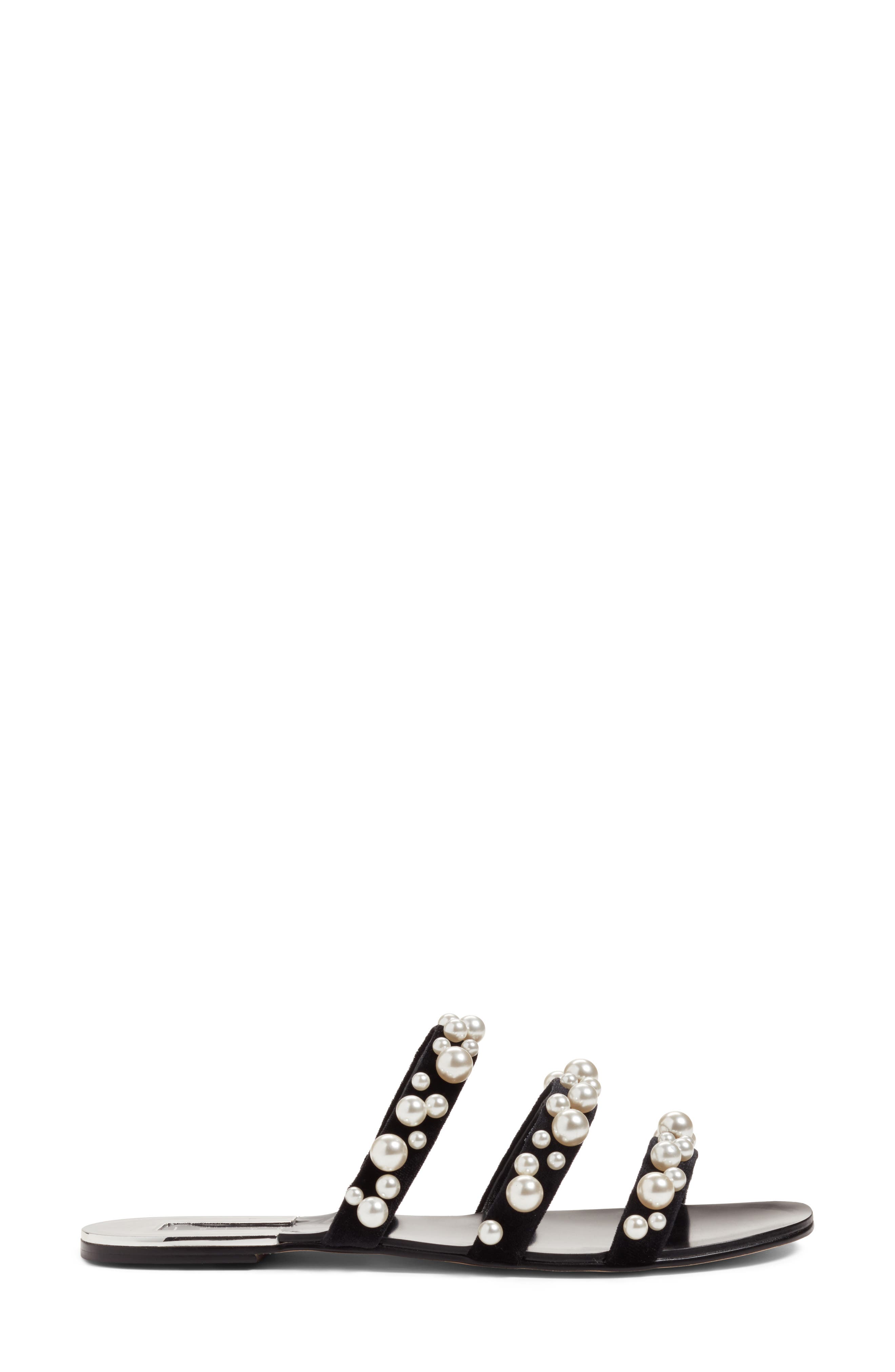 Stunner Embellished Strappy Slide Sandal, Alternate, color, BLACK VELVET