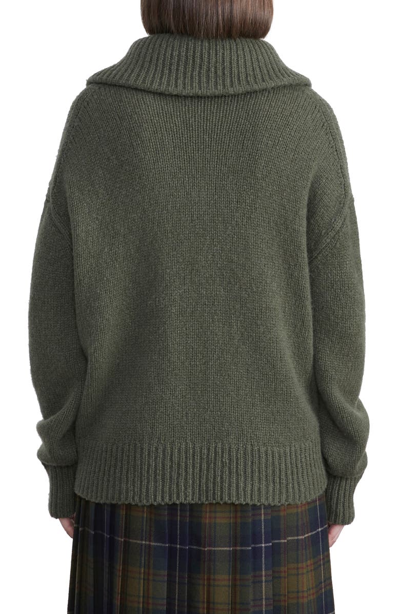 Lafayette 148 New York Oversize Recycled Cashmere Blend Half Zip Sweater, Alternate, color,