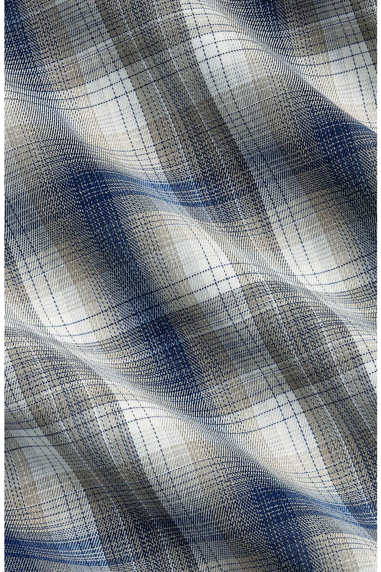 Plaid Pima Cotton Button Up Shirt, Alternate, color, DUNE/ NAVY