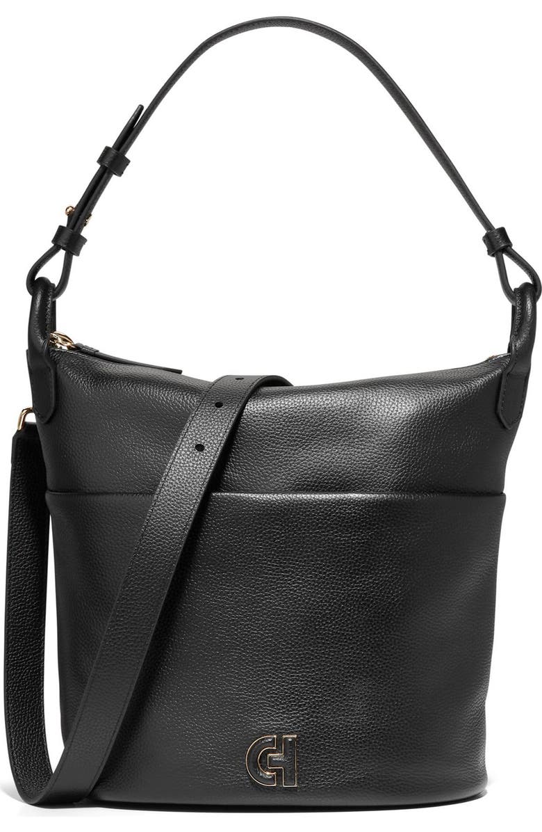 Cole Haan Essential Soft Leather Bucket Bag, Main, color,