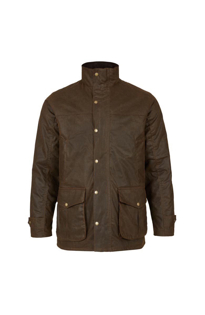 Celtic & Co. British Waxed Cotton Jacket, Alternate, color, Peat