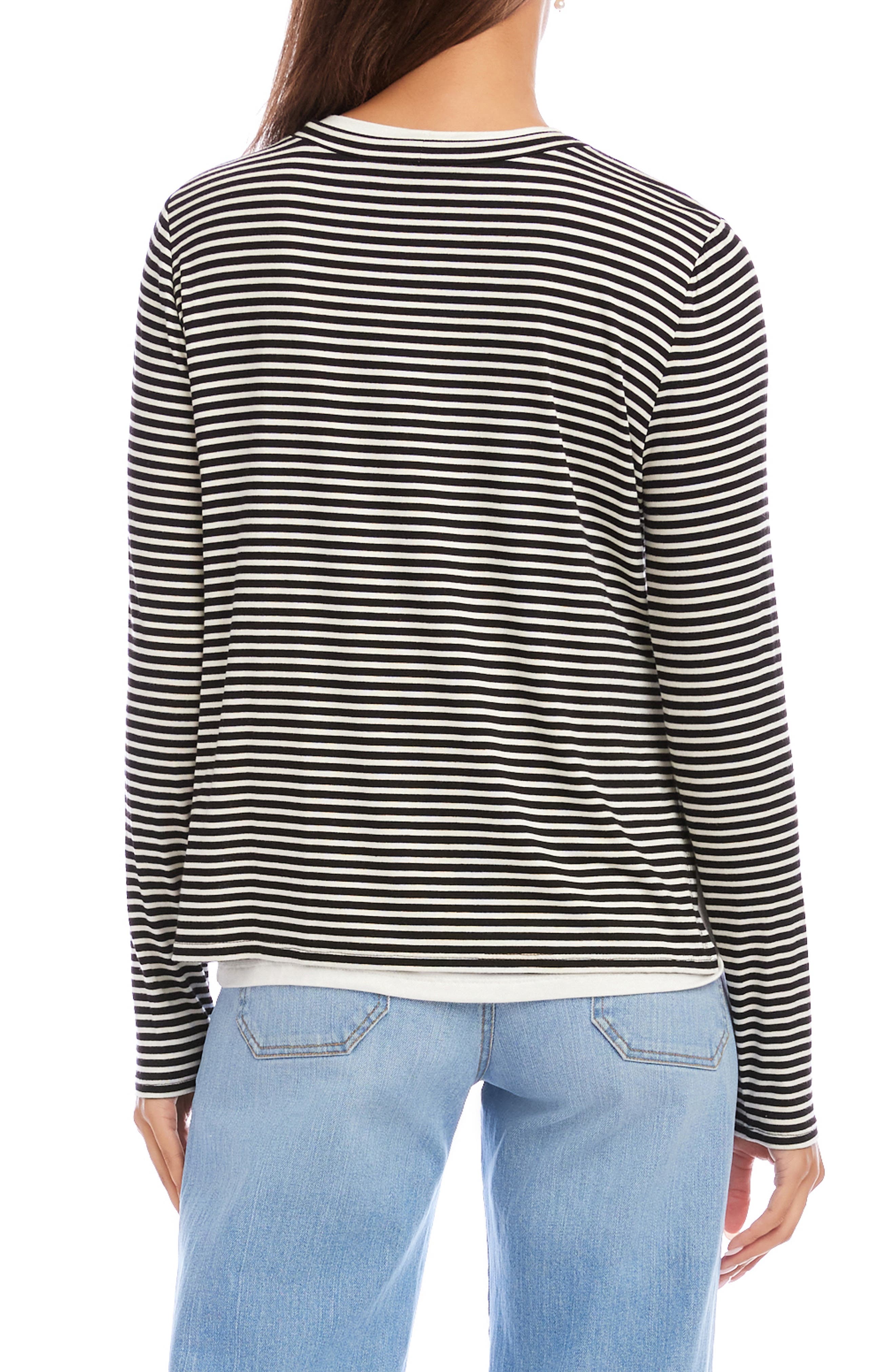 Stripe Layered Side Slit Top - image 2