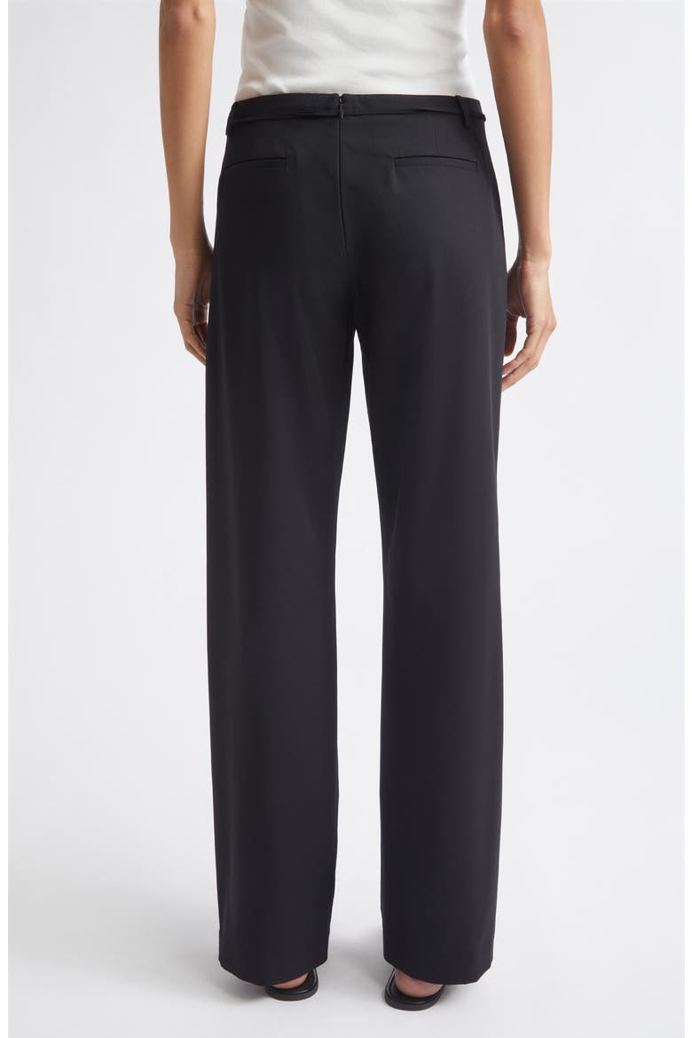 '90s Rouleau Minimal Wool Pants, Alternate, color, BLACK