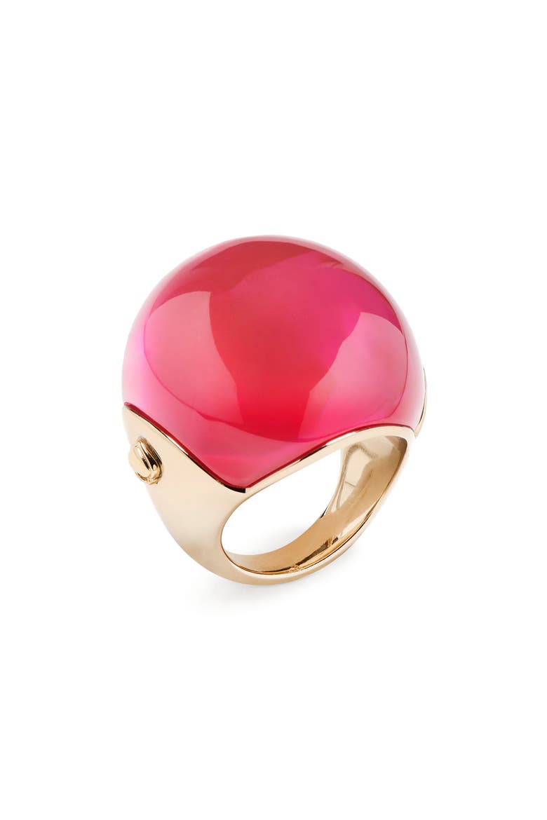 glow up resin statement ring, Main, color, PINK.
